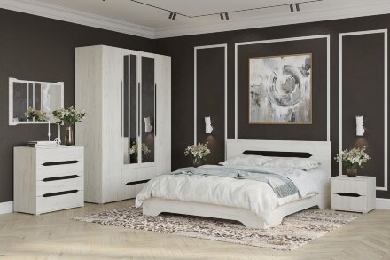 Шкаф четырехстворчатый Вега, Крафт белый  