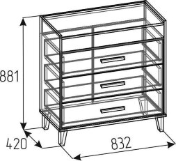 Комод 455 Айрис, Статуарио