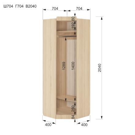 Шкаф угловой Кот 